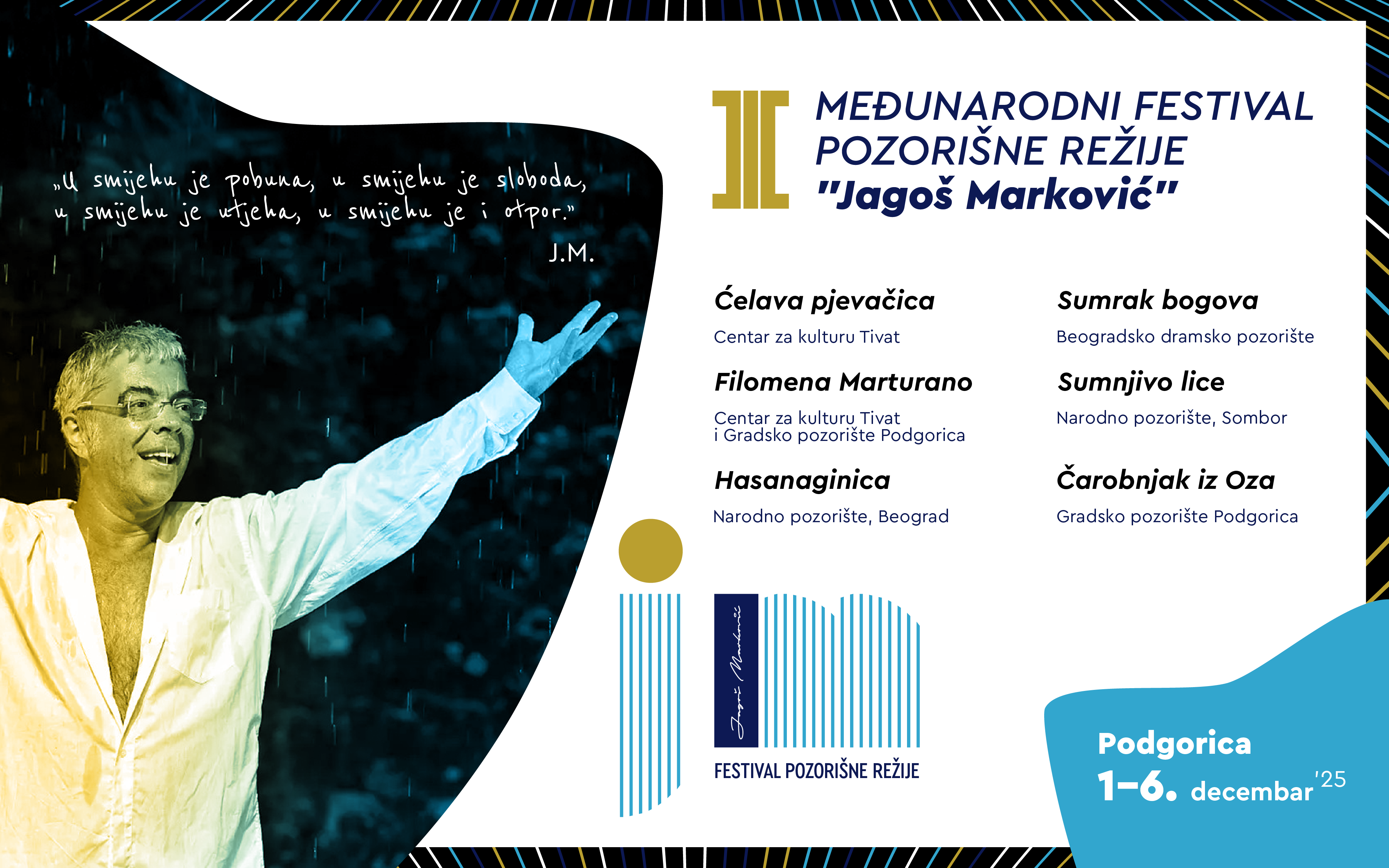 Međunarodni festival režije Jagoš Marković od 1. do 6. decmbra
