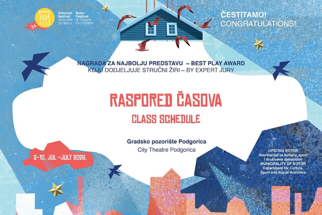 Predstava „Raspored časova“ najbolja na Kotorskom festivalu pozorišta za djecu