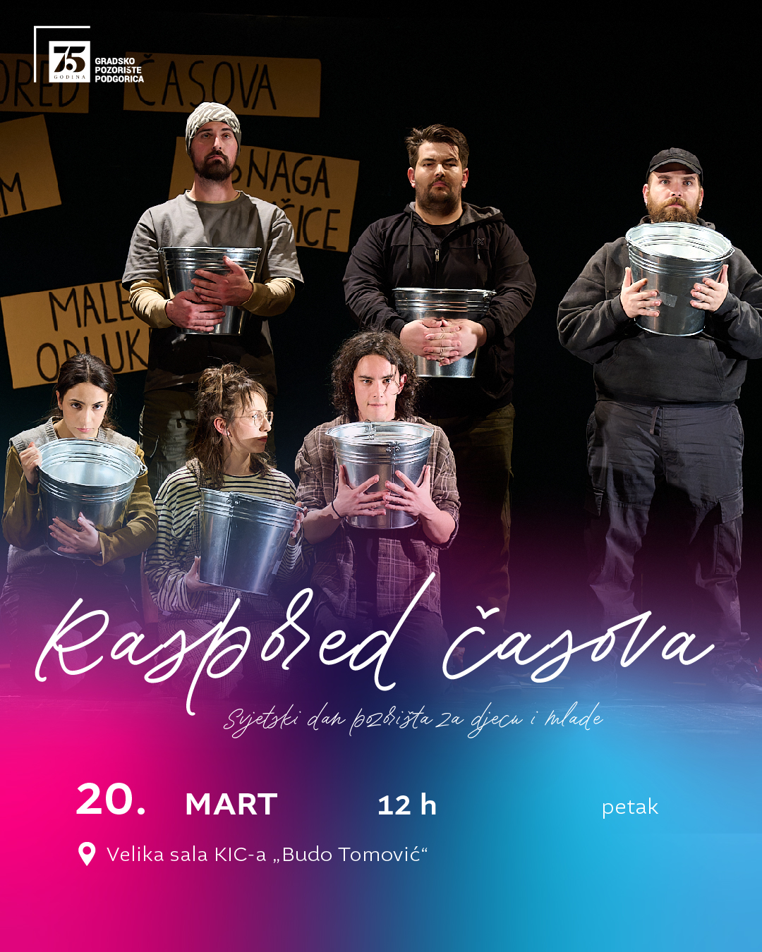 ,,Raspored časova"(12+) povodom Svjetskog dana pozorišta za djecu i mlade