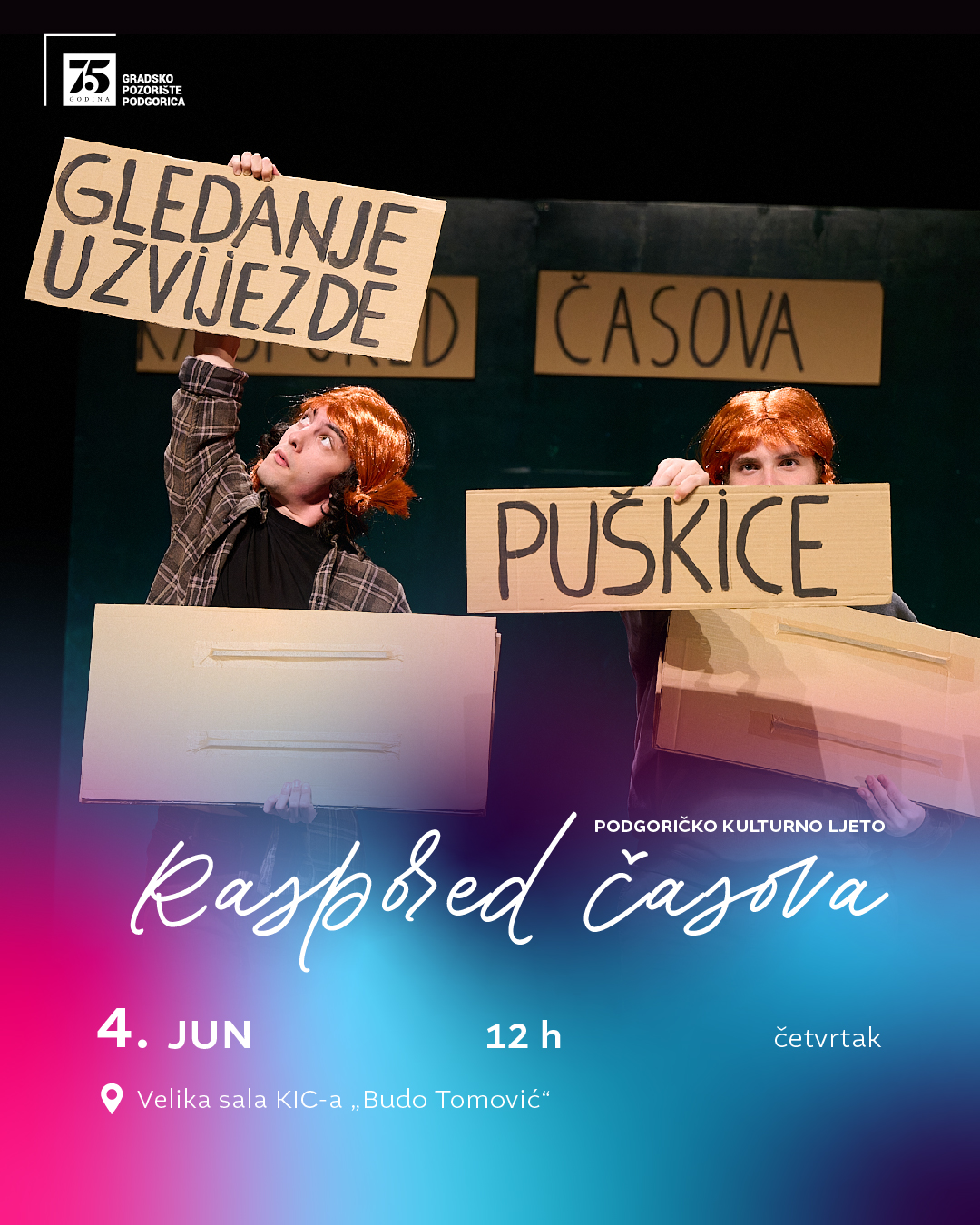 ,,Raspored časova" (12+) u četvrtak pred publikom u Podgorici