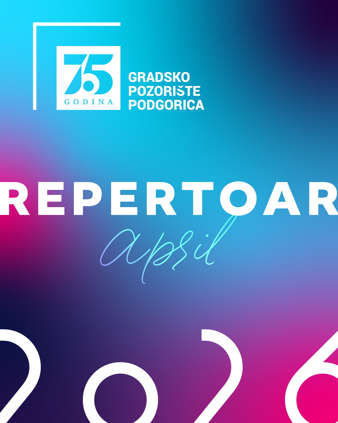 April u Gradskom pozorištu Podgorica