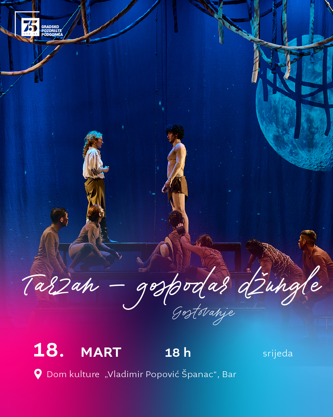 ,,Tarzan-gospodar džungle"(5+) gostuje u Baru