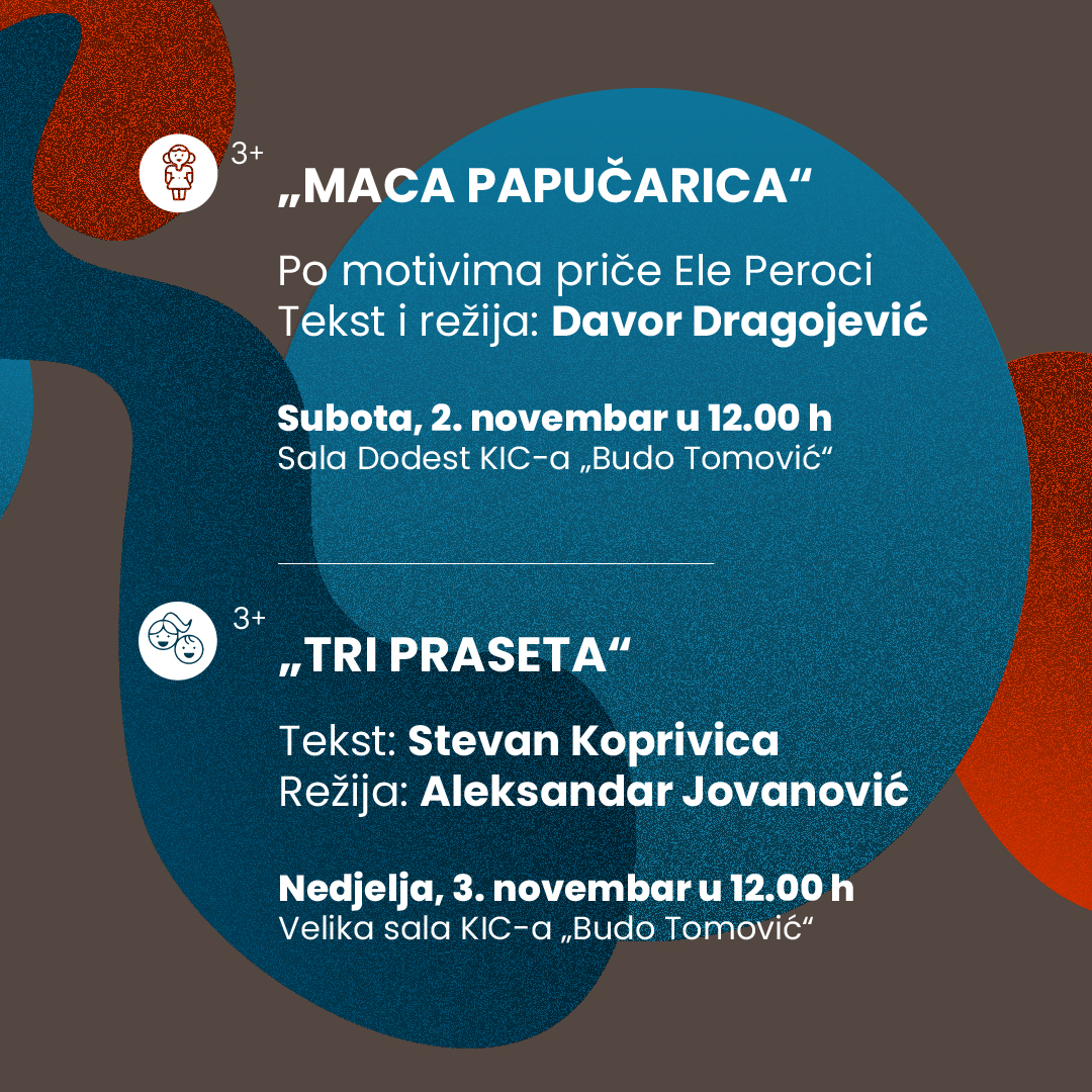 Vikend najava: ,,Maca Papučarica" i ,,Tri praseta"